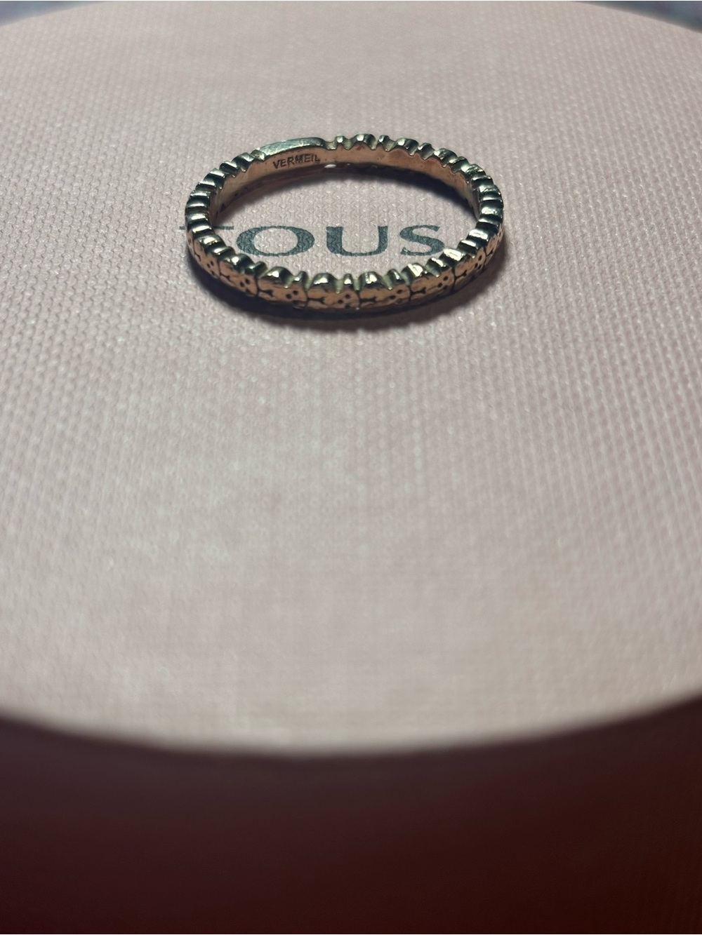 Tous Gold Beaded Band Ring